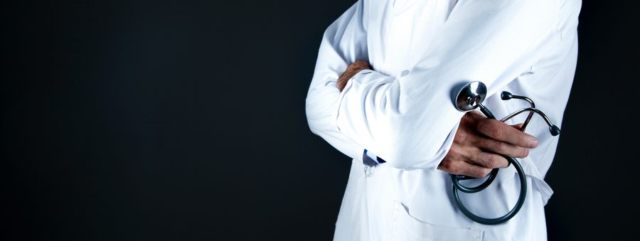 Specialist doctor holding a stethoscope